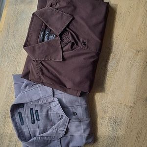 BUNDEL LONG SLEEVE VANHEUSEN_ STUDIO AND LONG SLEEVE BRUNO MENS BUTTON DOWN SHIR